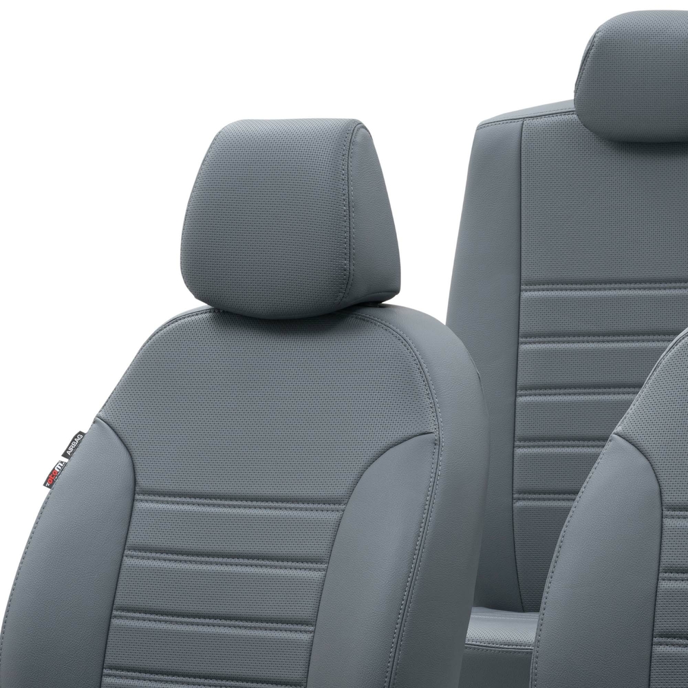 Otom Seat Altea XL 2004-2015 Özel Üretim Koltuk Kılıfı New York Design Füme - 4