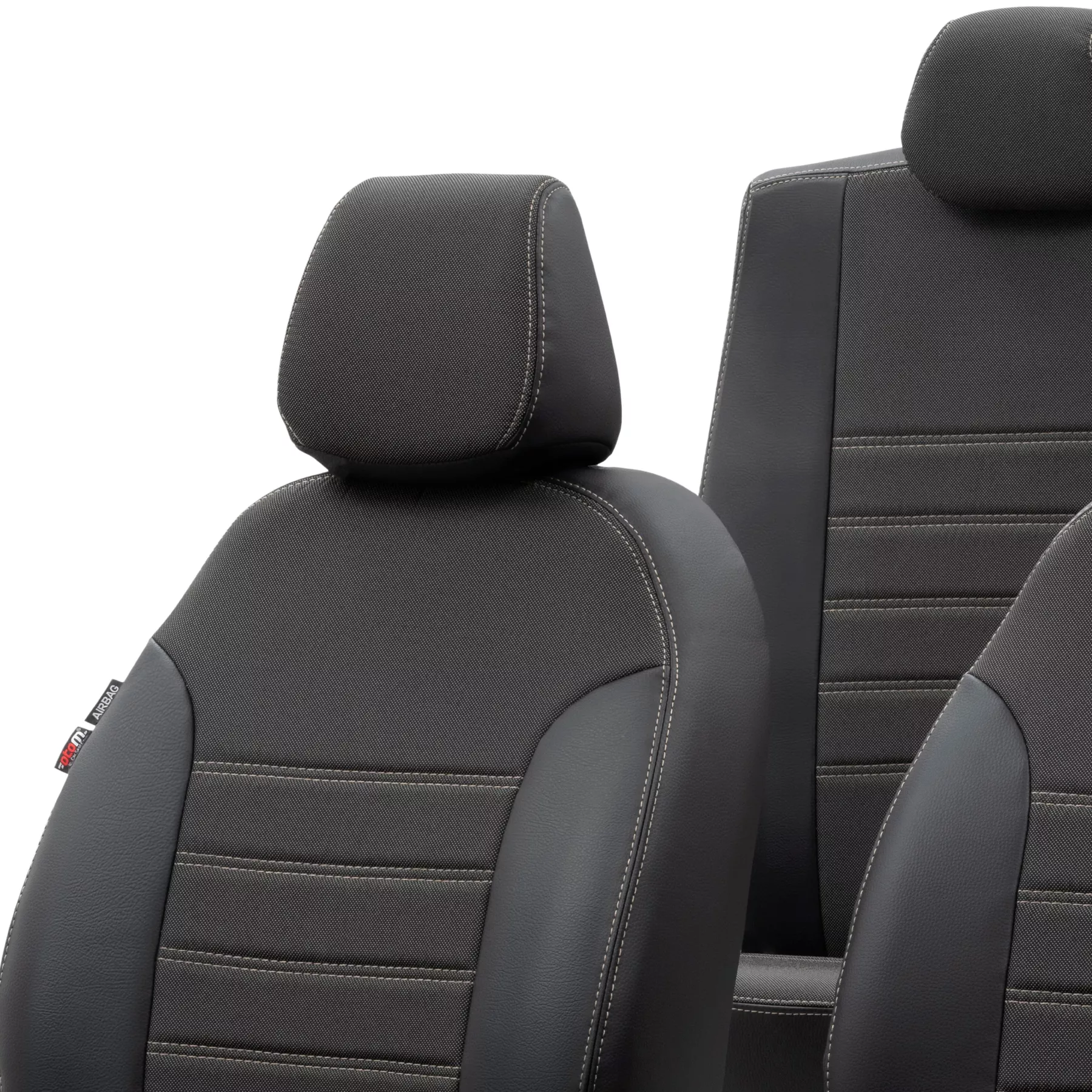 Otom Seat Altea XL 2004-2015 Özel Üretim Koltuk Kılıfı Paris Design Bej - Siyah - 3