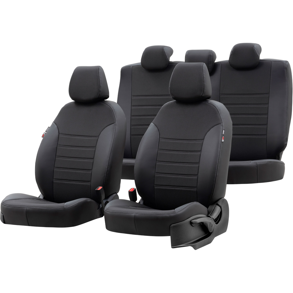 Otom Seat Cordoba 2003-2009 Özel Üretim Koltuk Kılıfı Paris Design Füme - Siyah - 1