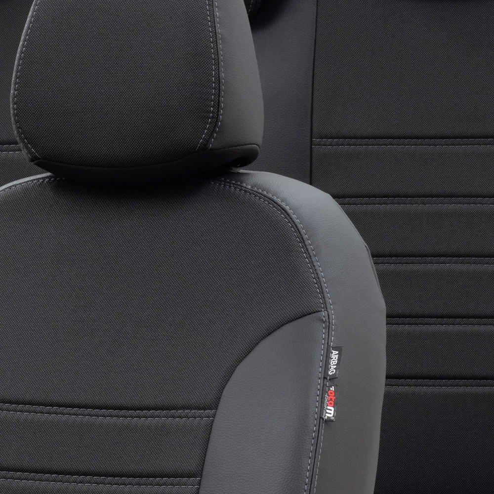 Otom Seat Cordoba 2003-2009 Özel Üretim Koltuk Kılıfı Paris Design Füme - Siyah - 3