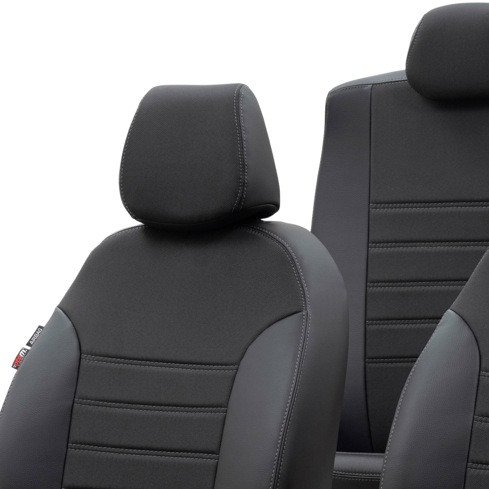 Otom Seat Cordoba 2003-2009 Özel Üretim Koltuk Kılıfı Paris Design Füme - Siyah - 4