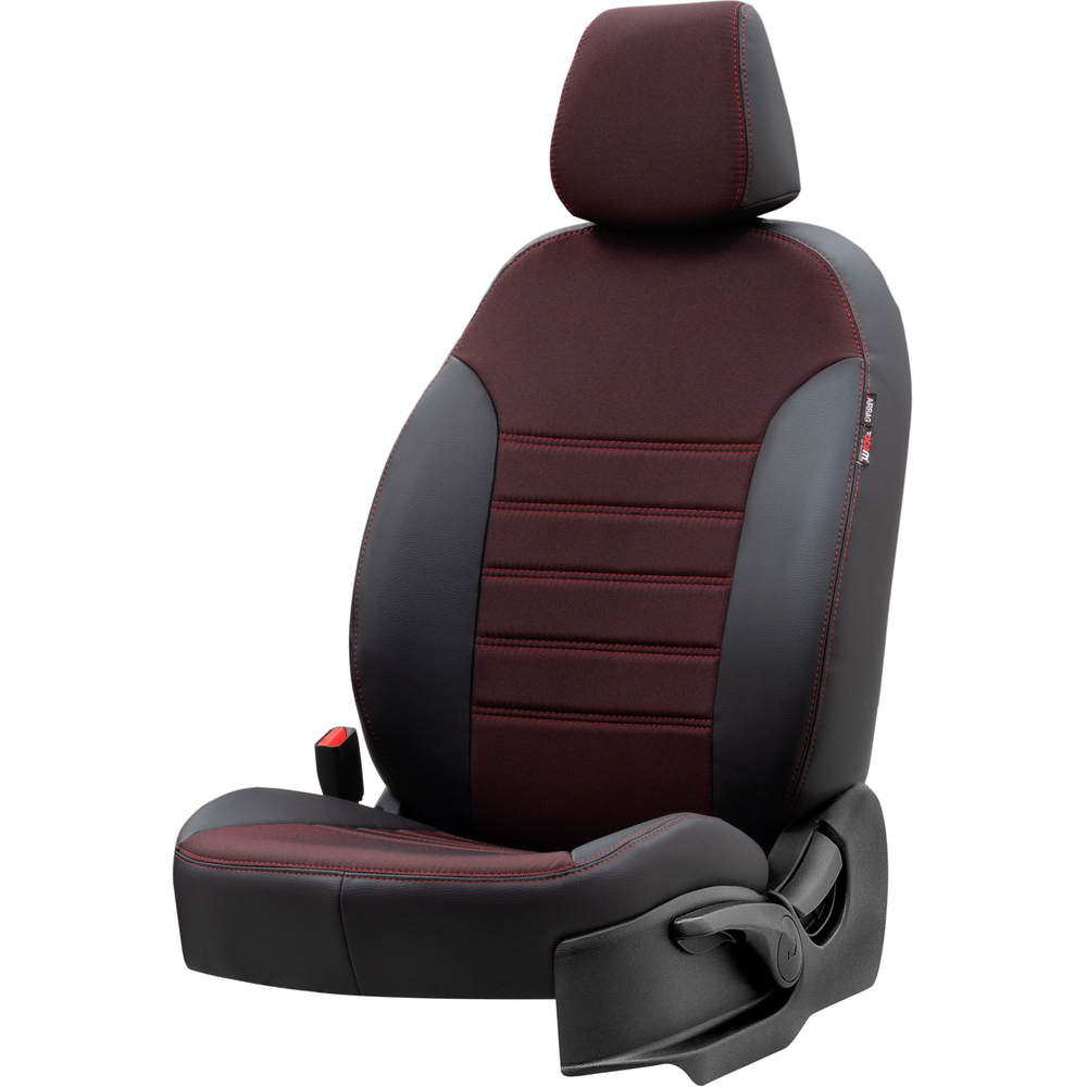 Otom Seat Cordoba 2003-2009 Özel Üretim Koltuk Kılıfı Paris Design Kırmızı - Siyah - 2