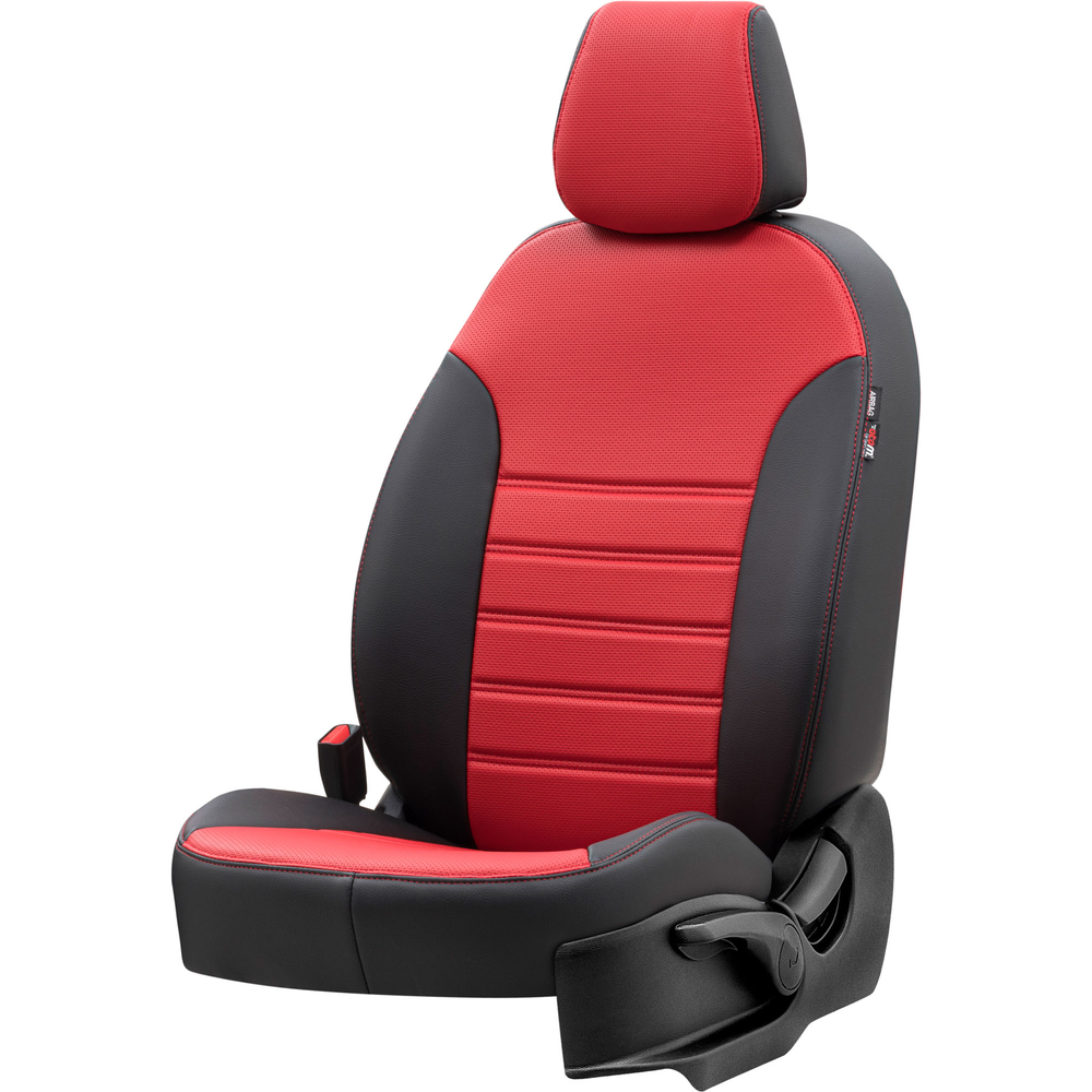 Otom Seat Ibiza 2009-2017 Özel Üretim Koltuk Kılıfı New York Design Kırmızı - Siyah - 2