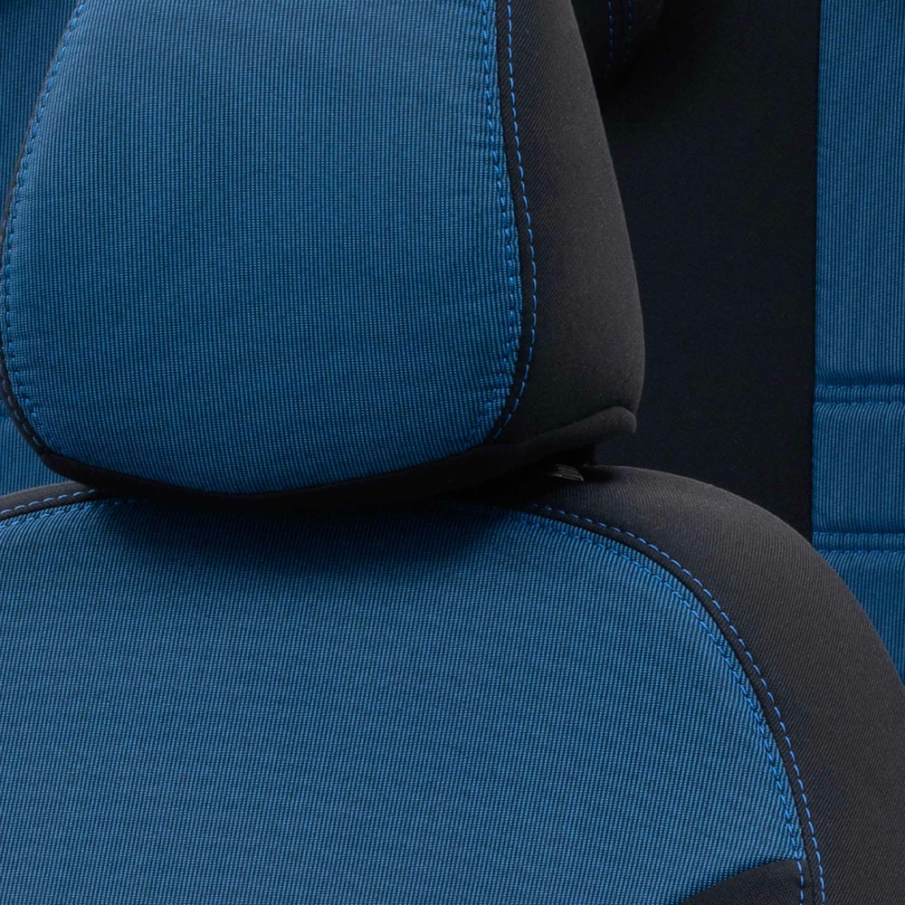 Otom Seat Leon 2013-Sonrası Özel Üretim Koltuk Kılıfı Original Design Mavi - Siyah - 5