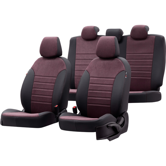 Otom Seat Toledo 1999-2005 Özel Üretim Koltuk Kılıfı Milano Design Bordo - Siyah - 1