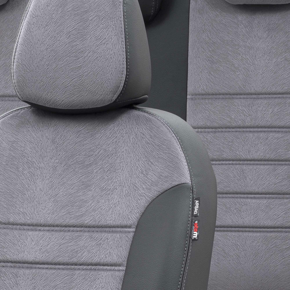 Otom Toyota Prius 2015-Sonrası 6+1 (7 Kişi) Özel Üretim Koltuk Kılıfı London Design Füme - Siyah - 3