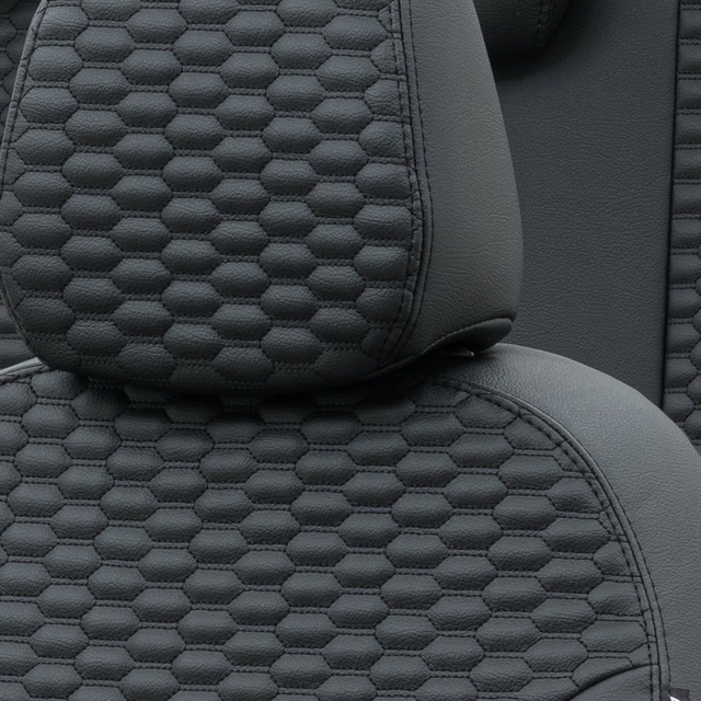 Otom Seat Altea XL 2004-2015 Özel Üretim Koltuk Kılıfı Tokyo Design Deri Siyah - 5