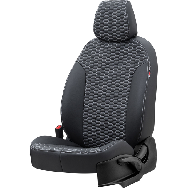 Otom Seat Cordoba 2003-2009 Özel Üretim Koltuk Kılıfı Tokyo Design Deri Siyah - Beyaz - 2