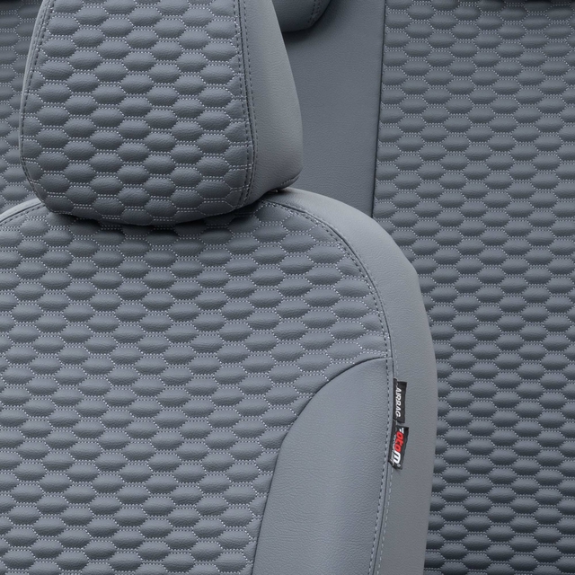 Otom Seat Leon 2013-Sonrası Özel Üretim Koltuk Kılıfı Tokyo Design Deri Füme - 3